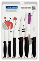 Tramontina Plenus Kit Facas Inox 6pc Preto 23498051