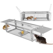 Trampa Humana para Ratas con Doble Puerta TeqHome para Ardillas y Ratas Trampa Humana para Ratas con Doble Puerta TeqHome para Ardillas y Ratas