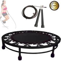 Trampolim Profissional Black + Corda de Aço 98x98x20cm Ols Trampolim Profissional Black + Corda de Aço 98x98x20cm Ols