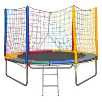 Trampolim Pula Pula Cama Elástica 2,44m Redonda Nacional Grande Resistente Suporta Até 120 kg