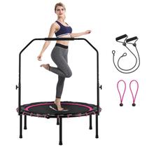 Trampolim SONGMICS Fitness Rebounder de 102 cm com corrimão