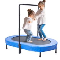 Trampolim VEVOR Kids 142x91 cm interno e externo com alça azul