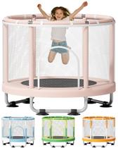 Trampolim ZCMHAXJ 55" com rede de proteção para crianças, capacidade de 200 kg