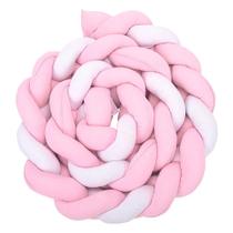 Trança de berço rosa claro para bebê em malha Trança de berço rosa claro para bebê em malha
