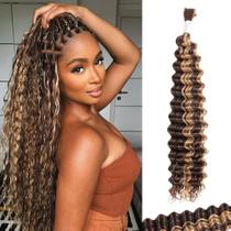 Trança de cabelo Enaiiby Deep Wave Ombre Honey Blond 100g 45cm Trança de cabelo Enaiiby Deep Wave Ombre Honey Blond 100g 45cm
