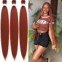 Trança de cabelo Leticia Ginger Brown, pré-esticada, 30 cm Trança de cabelo Leticia Ginger Brown, pré-esticada, 30 cm