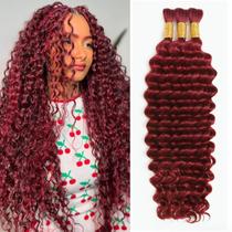 Trança de cabelo Temlux Deep Wave Boho Braids 110g 55cm Borgonha Trança de cabelo Temlux Deep Wave Boho Braids 110g 55cm Borgonha