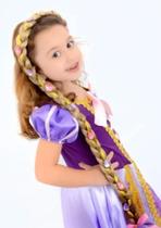 Trança Em Tiara De Cabelo Infantil Rapunzel - SonhoFantasiaKids