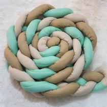 Trança lateral protetora de mini berço de bebê 2,50m tricolor