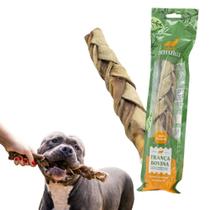 Trança Pele Bovina Natuka Mordedor Natural Cachorro Pet