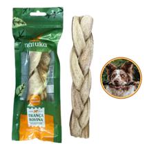 Trança Pele Bovina Pequena Natuka Mordedor Natural para Cachorro