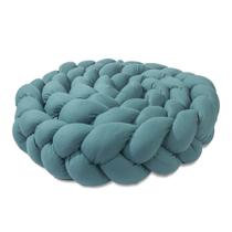 Trança Protetora para Berço e Cama Percal 200 Fios Liso - Azul Petróleo