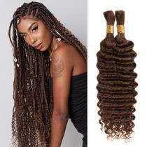 Trançando o cabelo Anmanbeauty Chocolate Brown Deep Wave 60cm Trançando o cabelo Anmanbeauty Chocolate Brown Deep Wave 60cm