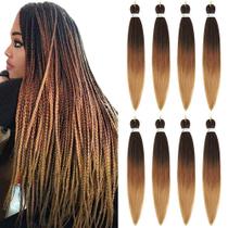 Trançando o cabelo AQINBEL, pré-esticado, 26 cm, 8 pacotes, Ombre 1B/30/27 Trançando o cabelo AQINBEL, pré-esticado, 26 cm, 8 pacotes, Ombre 1B/30/27