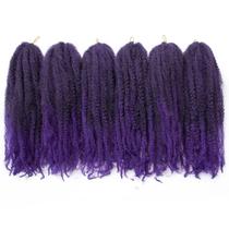 Trançando o cabelo BYKSVIOC Afro Kinky Twist Marley 45 cm roxo