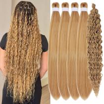 Trançando o cabelo Leticia Ash Blonde, cor pré-esticada 27/613