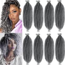 Tranças sintéticas Marley de 18 polegadas Springy Afro Twist Hair x8
