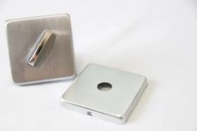 Tranqueta Quadrada Cromo Escovada Imab-8210