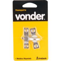 Tranqueta simples aço carbono niquelado - Vonder