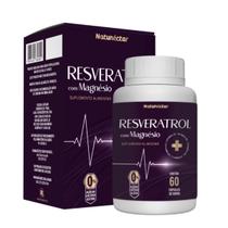 Trans Resveratrol Magnésio Suplemento 500mg Natural Vitaminas B1 B6 B9 C K2 60 Capsulas Original Concentrado Natunéctar Antioxidante