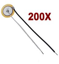 Transdutor 20mm 2cm Kit 200 Peças Pastilha Piezo Cápsula piezoelétrica