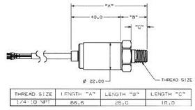 Transdutor Maretron 0-500 PSI Sensor de Pressão