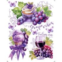 Transfer de Imagem 15x19,5cm TIM-005 UVAS Litoarte - Artesanato
