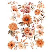 Transfer de Imagem Médio Lili Negrão Floral Bege - TIM1-003 Transfer de Imagem Médio Lili Negrão Floral Bege - TIM1-003