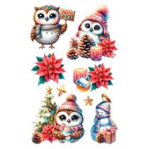 Transfer de Imagem Small Natal - Litoarte - Corujas de Natal