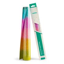 Transfer Glitter - Rainbow - Cores Florais - Mimo - 25 x 61 cm- 1 Unid