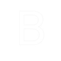 Transfer - Letra B - Branco - 1 unidade - Rizzo