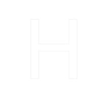 Transfer - Letra H - Branco - 1 unidade - Rizzo