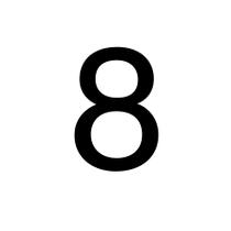 Transfer - Número 8 - Preto - 1 unidade - Rizzo Transfer - Número 8 - Preto - 1 unidade - Rizzo