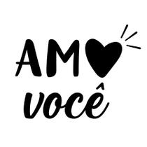 Transfer Para Balão Lettering Preto - Amo Você - 01 Unidade - Rizzo - Cromus