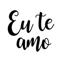 Transfer Para Balão Lettering Preto G - Eu Te Amo - 01 Unidade - Rizzo