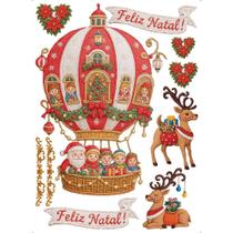 Transfer Textil Natal Retangular - Balão - TTR6N-006