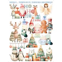 Transfer Textil Natal Retangular - Família - TTR6N-011