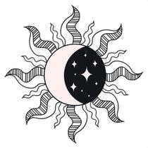 Transfer Textil Quadrado - Sol e Lua Transfer Textil Quadrado - Sol e Lua