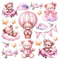 Transfer Textil Quadrado - Ursinhas