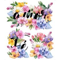 Transfer Textil Retangular - Flores