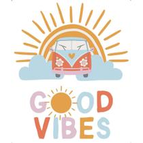 Transfer Textil Retangular - Good Vibes