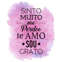 Transfer Textil Retangular - Sinto Muito