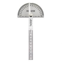 Transferidor 180 Graus em Aço inox com Régua Acoplada Transferidor 180 Graus em Aço inox com Régua Acoplada