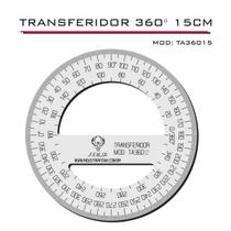 Transferidor 360 15 cm Acrílico Transp Desenho Técnico Fenix