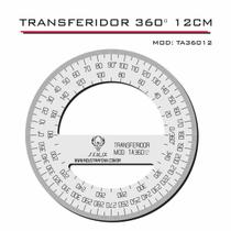 Transferidor Acrílico 360 12 cm Transp Desenho Técnico Fenix Transferidor Acrílico 360 12 cm Transp Desenho Técnico Fenix