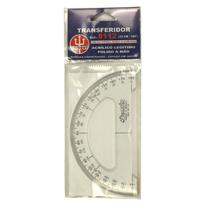 Transferidor Acrílico 3mm 180º 12cm Trident Modelo 8112