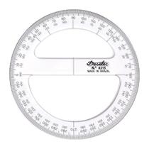 Transferidor Acrílico Trident com Escala 360 Graus 12 Cm 8312