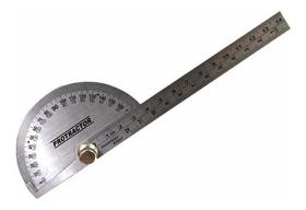 Transferidor De Grau 0-180 C/ Régua Aço Inoxidavel Eda