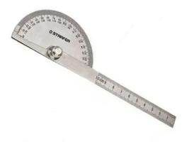 Transferidor De Grau 0 Á 180 Em Aço Inox Com Regua Transferidor De Grau 0 Á 180 Em Aço Inox Com Regua