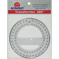 Transferidor de Poliestireno 360 Graus - Pacote com 6 Unidades Transferidor de Poliestireno 360 Graus - Pacote com 6 Unidades